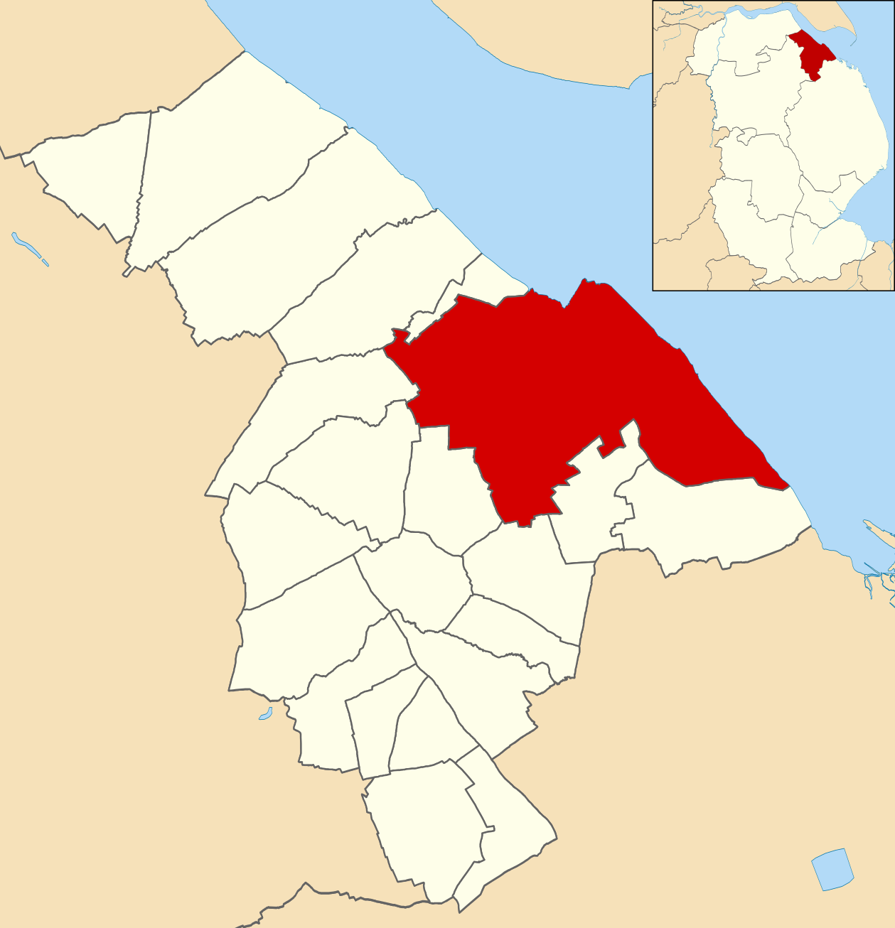 Map showing Grimsby and surrounding areas serviced by Greg Handyman